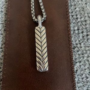 David Yurman Chevron Ingot dog tag